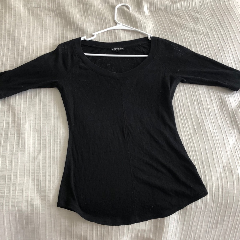 Black express xs sheer top